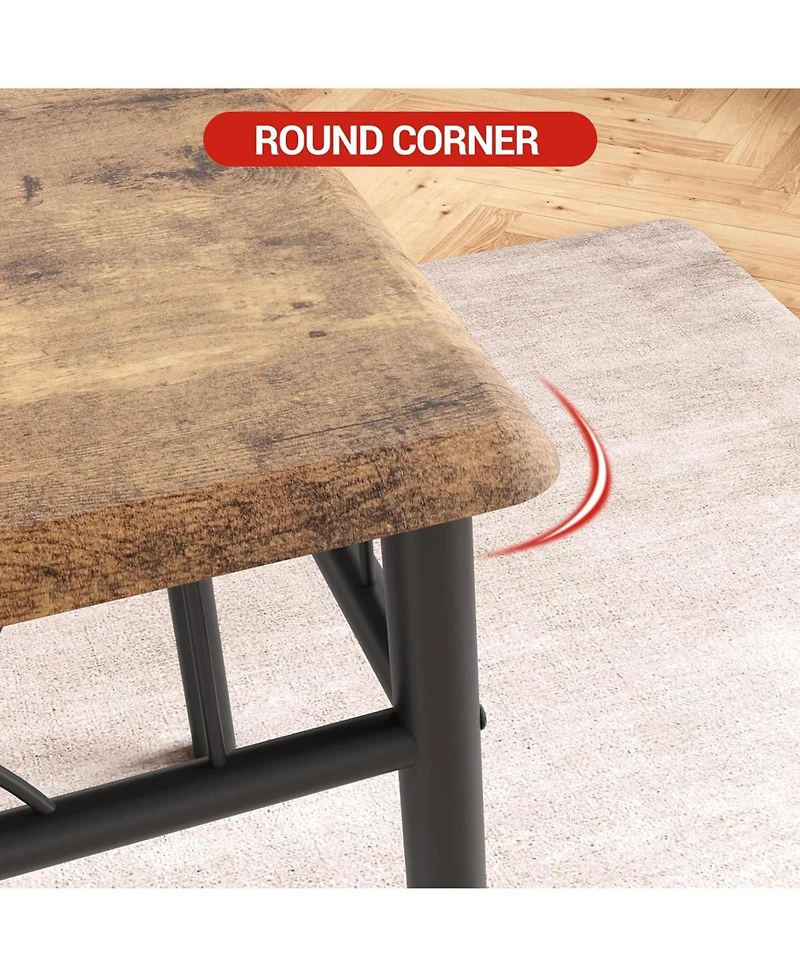 gaomon 5-Piece Space Saving Dining Table Set, Kitchen Table and Upholstered Chairs, Compact Dining Room Set for Apartment