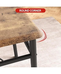 gaomon 5-Piece Space Saving Dining Table Set, Kitchen Table and Upholstered Chairs, Compact Dining Room Set for Apartment