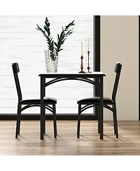 gaomon Contemporary 2-Person Square Kitchen Table Set, Space-Saving Breakfast Furniture for Small Apartments or Studios
