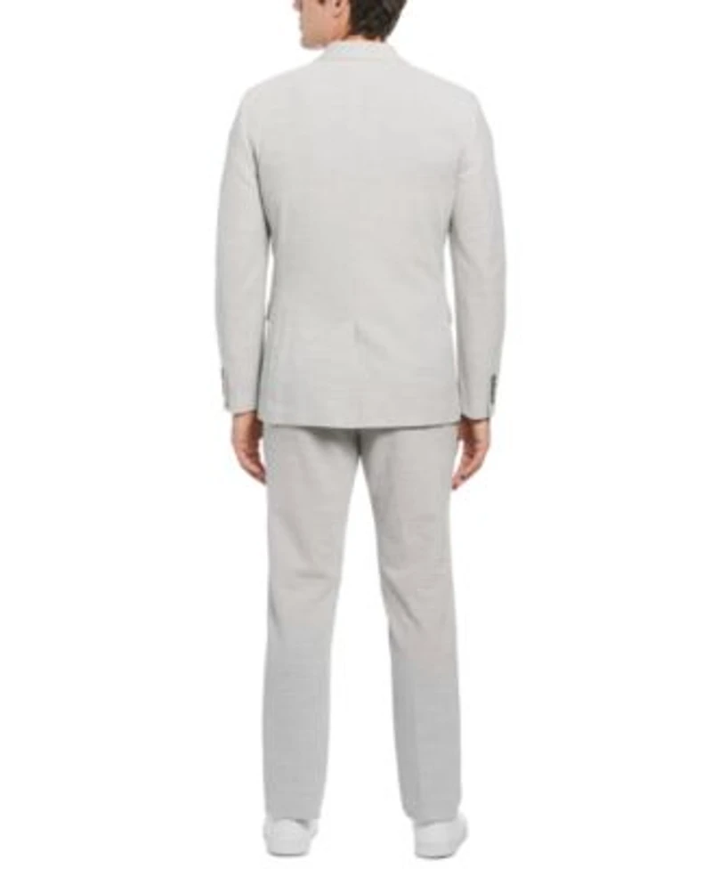 Perry Ellis Mens Slim Fit Seersucker Suit