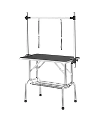 Aostirmotor Professional Large Heavy Duty Pet Grooming Table with Arm, Noose and Mesh Tray