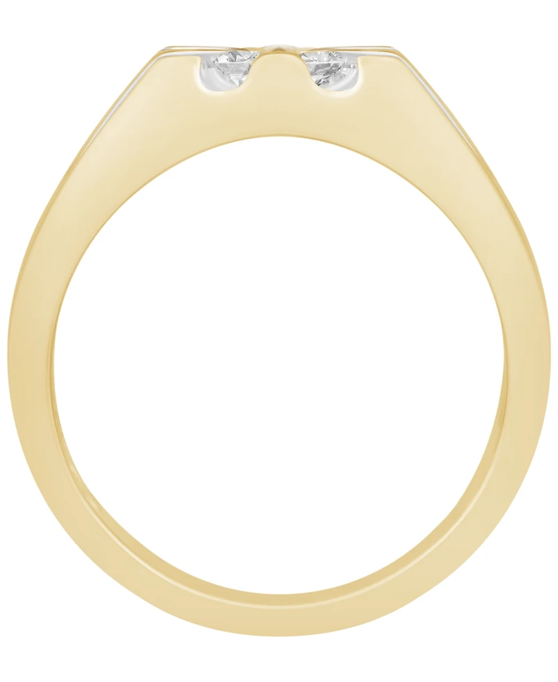 Macy's Men's Lab Grown Diamond Ring (1 ct. t.w.) Gold Vermeil over Sterling Silver