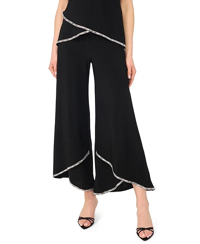Msk Petite Rhinestone Detail Pull-On Pants
