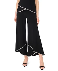Msk Petite Rhinestone Detail Pull-On Pants
