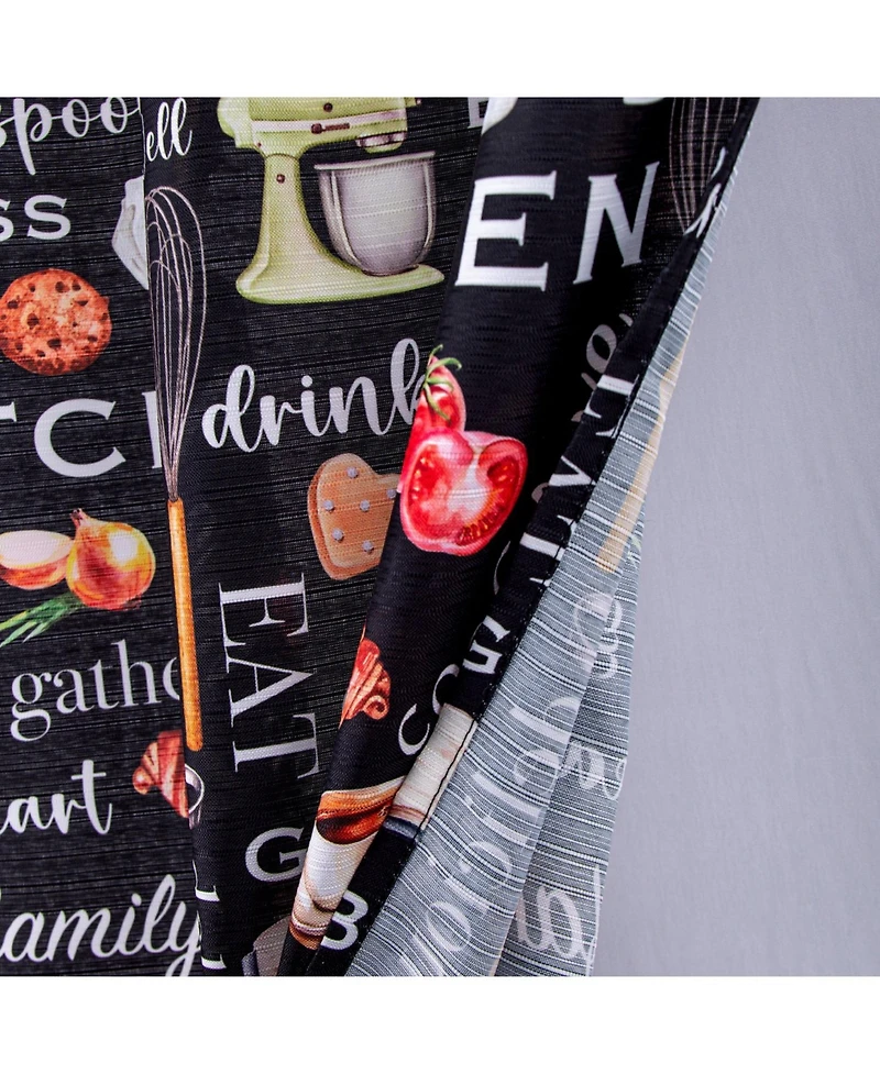 Rt Designers Collection Polyester Cucina Bless 3 Piece Kitchen Curtains Valance and Tiers Set 52" x 18" Muticolor