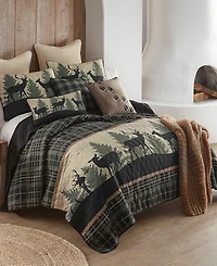 Donna Sharp Deer Walk Tranquil 3-Pc. Quilt Set
