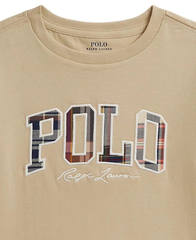 Polo Ralph Lauren Boys' 2-7 Madras-Logo Jersey T-Shirts