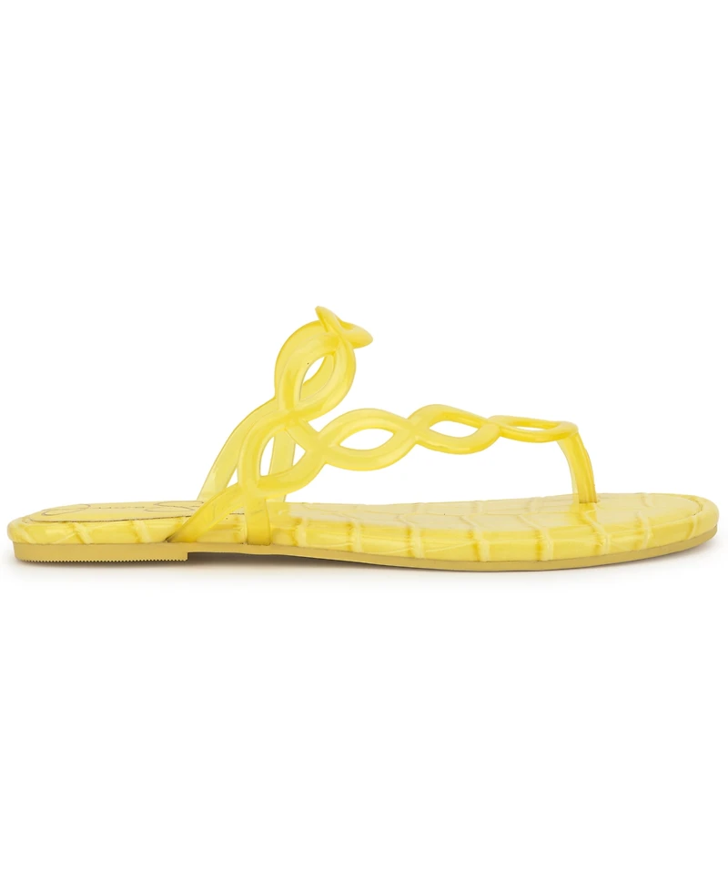 Jessica Simpson Women's Aloni Jelly Toe-Ring Flat Sandals