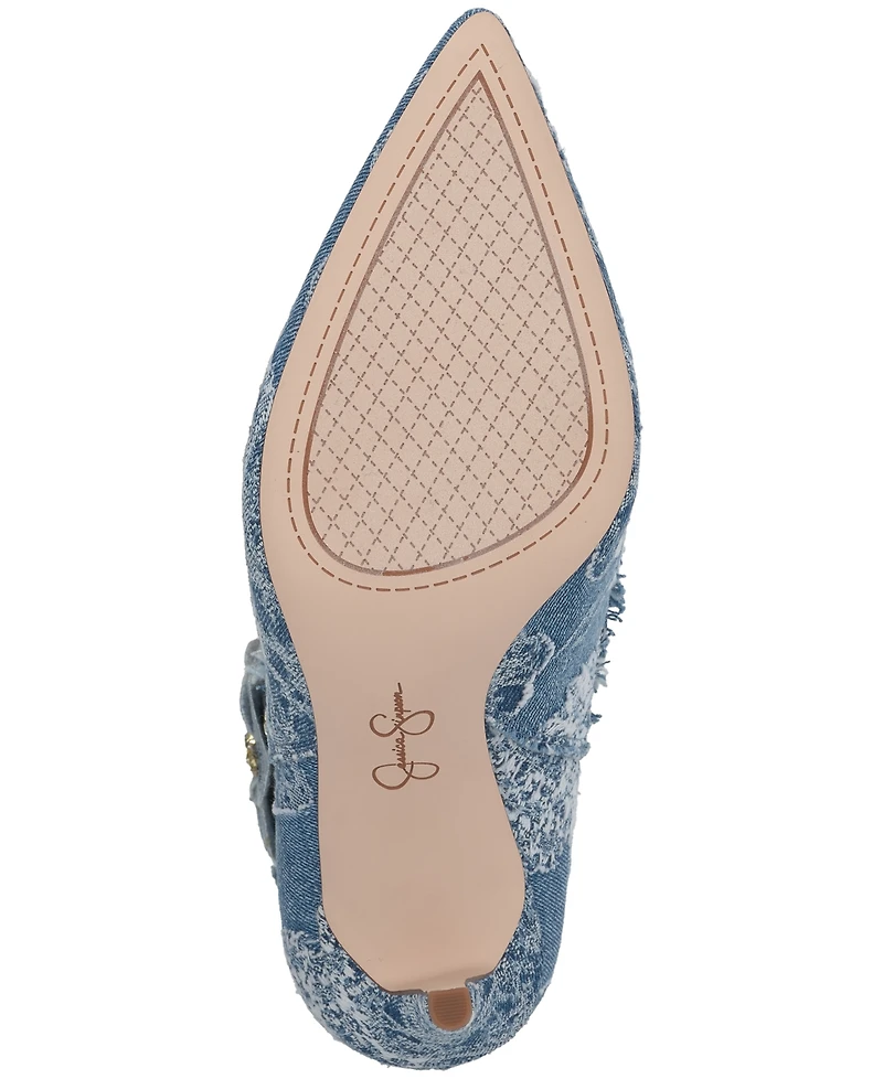 Jessica Simpson Women's Plitee Floral Western Stiletto Booties
