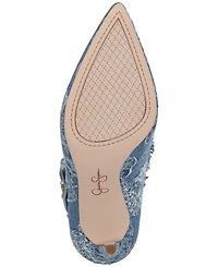 Jessica Simpson Women's Plitee Floral Western Stiletto Booties
