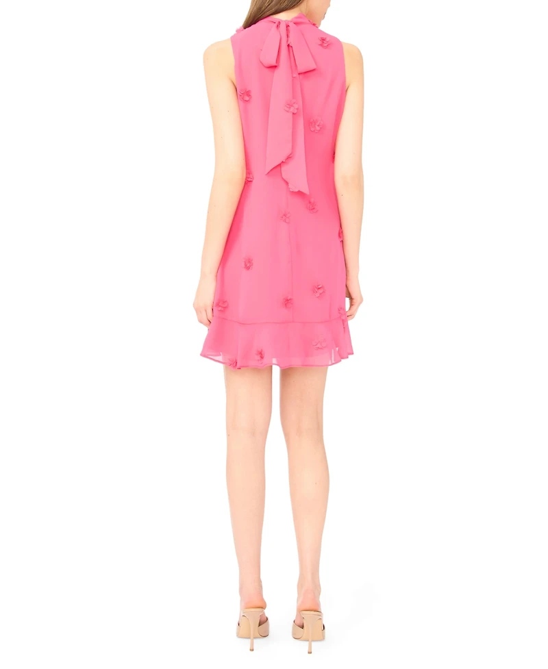 CeCe Women's High-Neck Floral Mini Dress