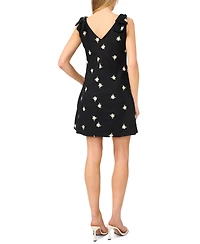 CeCe Women's V-Neck Sleeveless Cotton Mini Dress