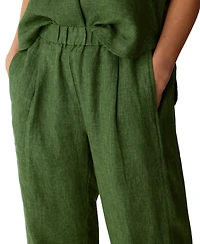Eileen Fisher Women's High-Waisted Pull-On Ankle Pants, Regular & Plus