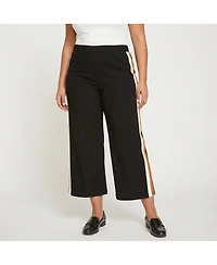 Universal Standard Women's Plus Size Wide Leg Stripe Ponte Pant