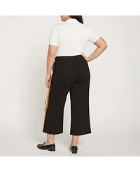 Universal Standard Women's Plus Size Wide Leg Stripe Ponte Pant