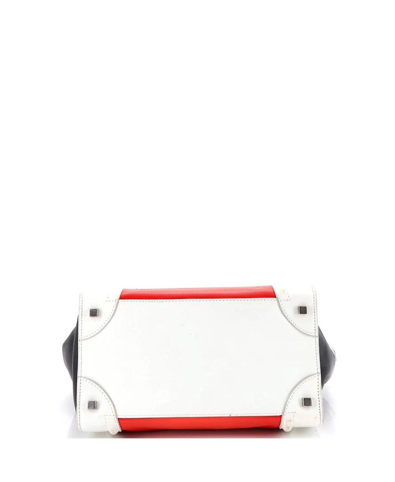Pre-Owned Celine Mini Tricolor Luggage Bag Leather