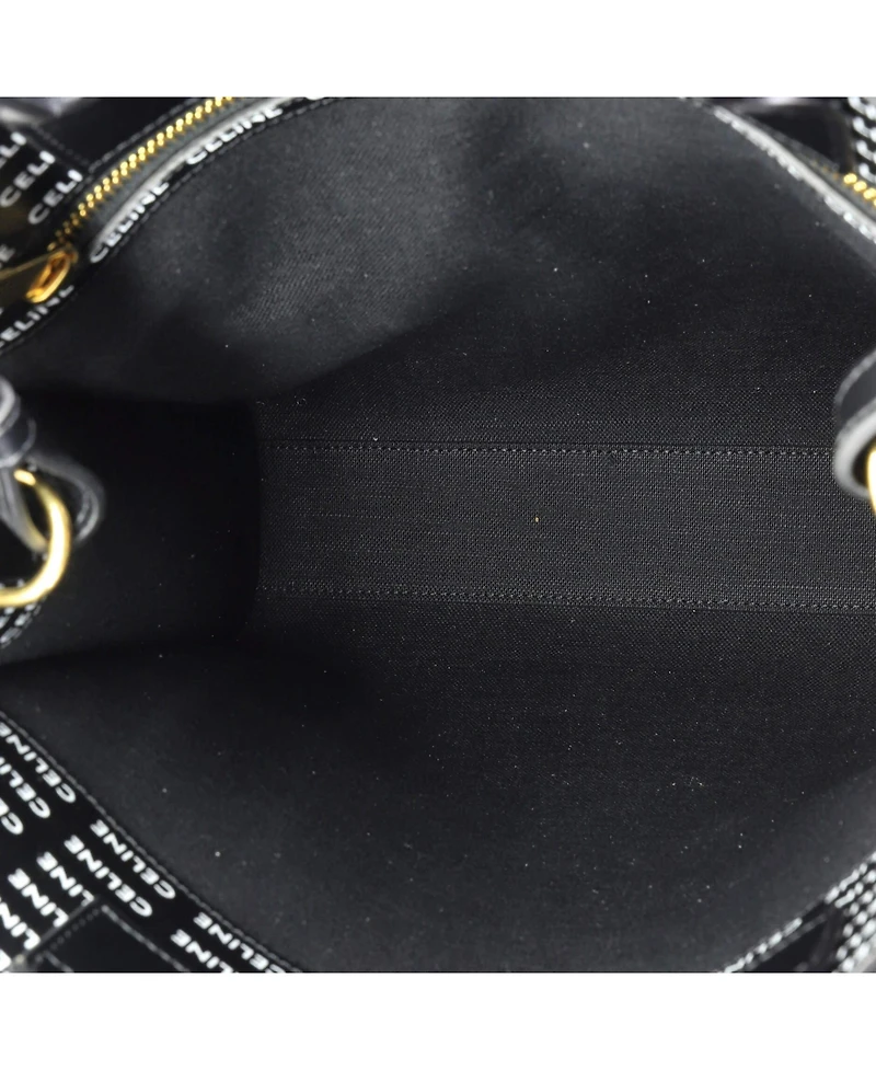 Pre-Owned Celine Small Vertical Cabas Tote All Over Logo Print Leather