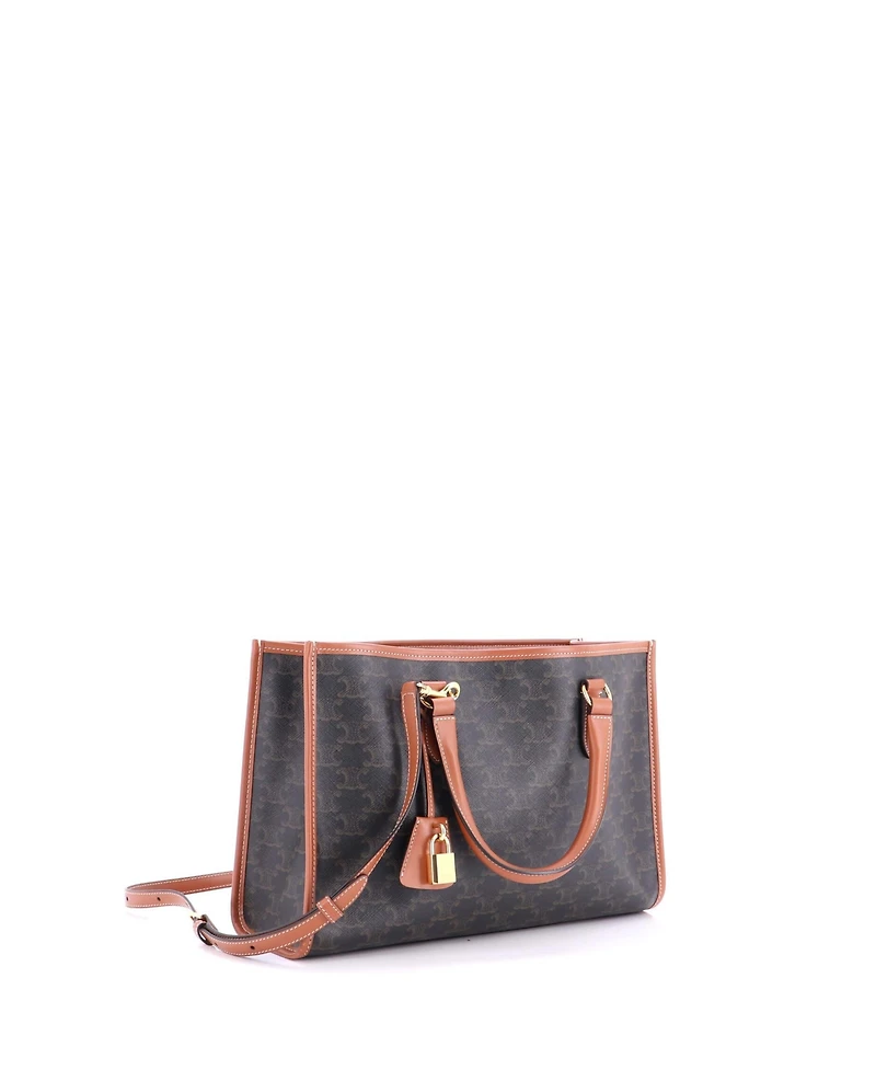 Pre-Owned Celine Mini Horizontal Cabas Tote Triomphe Coated Canvas