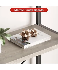 gaomon 5-Tier 70.8" Tall Arched Bookshelf, Open Display Shelf with Metal Frame, Storage Rack for Bedroom or Home.