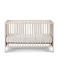 flynama 3in1 Convertible Crib with Solid End Panels Geometric Lines Solid Wood and Three Adjustable Mattress Heights for Baby Nursery