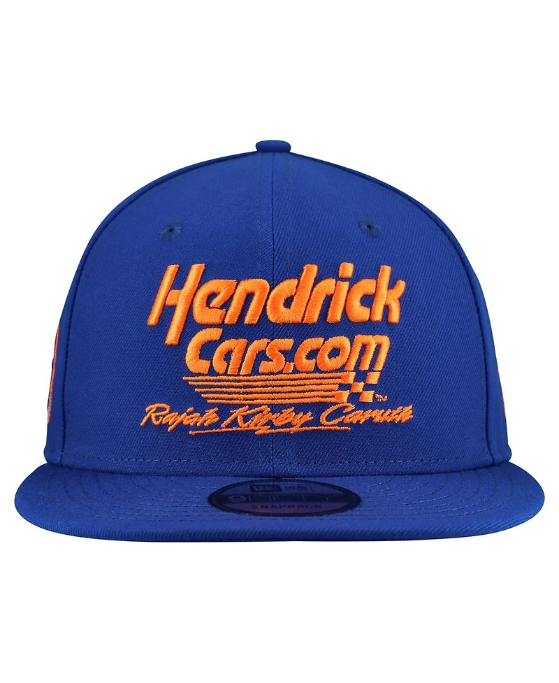 New Era Men's Blue Jr Motorsports 88 HendrickCars.com Script 9FIFTY Snapback Hat