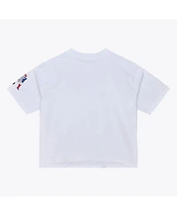 Mitchell & Ness Women's White New England Patriots Head Coach Cropped T-Shirt