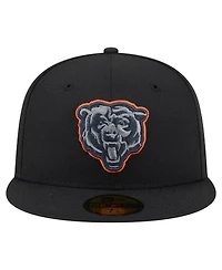 New Era Men's Black Chicago Bears Color Pop 59FIFTY Fitted Hat