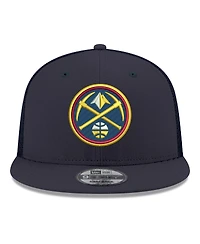 New Era Men's Navy Denver Nuggets Core Logo Meshback 9FIFTY Snapback Hat
