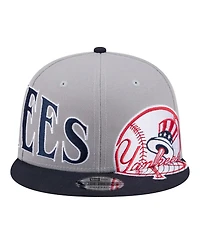 New Era Men's Gray/Navy New York Yankees Stretched Two-Tone 9FIFTY Adjustable Hat