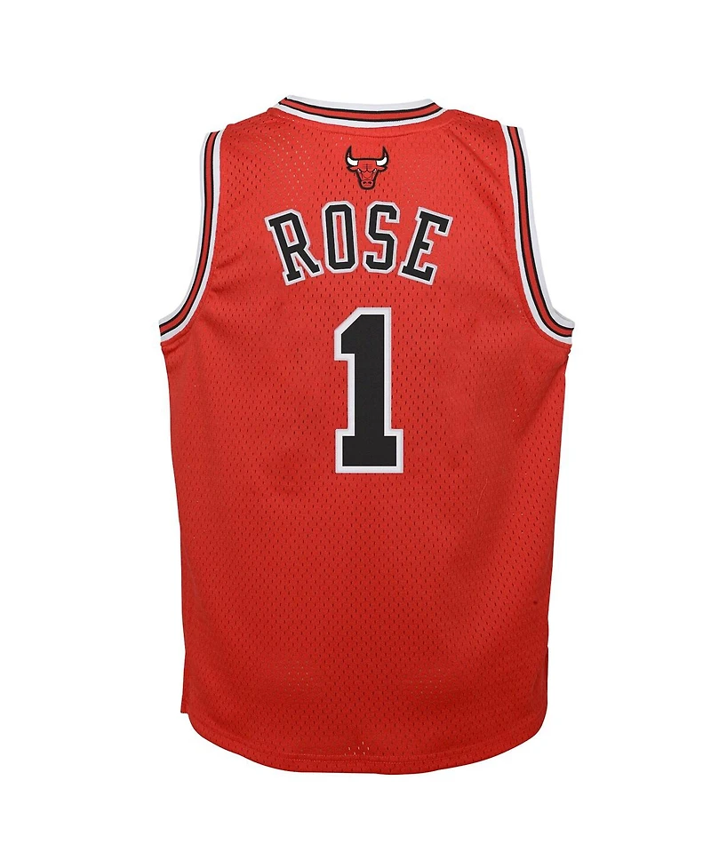 Mitchell & Ness Big Boys and Girls Derrick Rose Red Chicago Bulls 2008/09 Hardwood Classics Swingman Jersey