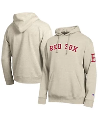 Champion Men's Oatmeal Boston Red Sox All Star Chenille Patch Hoodie