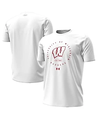 Under Armour Men's Wisconsin Badgers White Out HeatGear T-Shirt