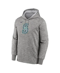 Nike Men's Heather Gray Seattle Mariners Primary Logo Therma Hoodie
