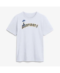 Nike Men's White Seattle Mariners Cooperstown Collection Wordmark T-Shirt