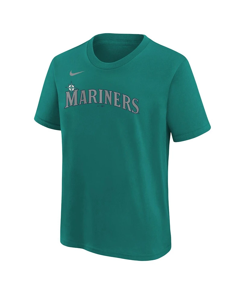 Nike Big Boys and Girls Julio Rodriguez Teal Seattle Mariners Name Number T-Shirt