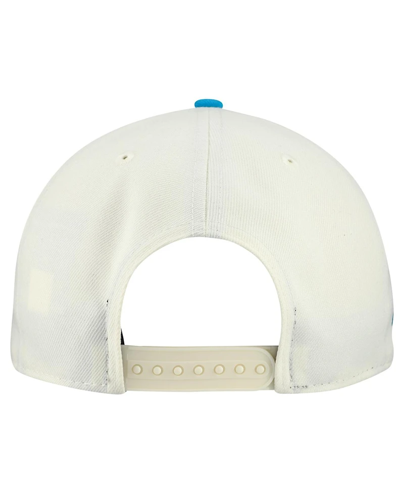 New Era Men's Cream Carolina Panthers Upside Down 9FIFTY A-Frame Snapback Hat