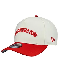 New Era Men's Cream San Francisco 49ers Upside Down 9FIFTY A-Frame Snapback Hat