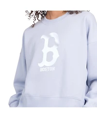 Starter Women's Light Blue Boston Red Sox Pastels Boxy Fleece Sweatshirt