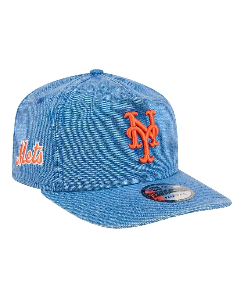 New Era Men's Royal New York Mets Denim Classic 19TWENTY Adjustable Hat