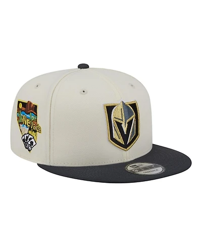 New Era Men's White/Charcoal Vegas Golden Knights Injection Localized Two-Tone 9FIFTY Snapback Hat