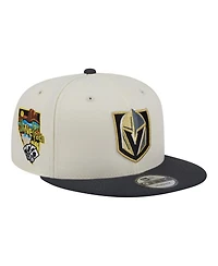 New Era Men's White/Charcoal Vegas Golden Knights Injection Localized Two-Tone 9FIFTY Snapback Hat