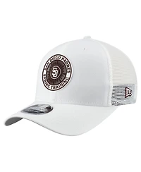 New Era Men's White San Diego Padres 2026 Spring Training Fan Pack 9SEVENTY Adjustable Trucker Hat