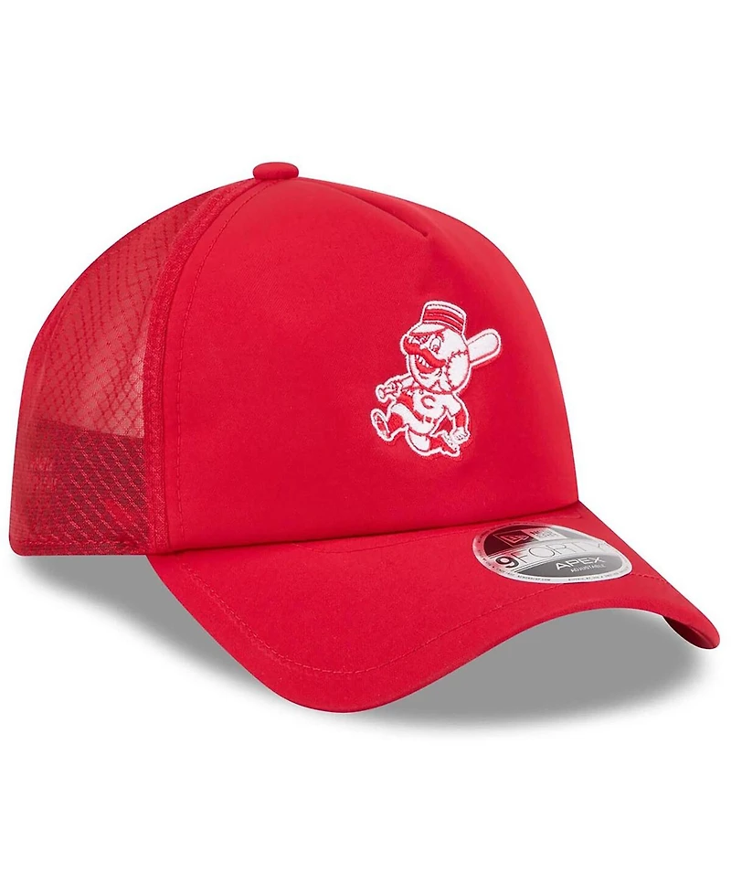 New Era Men's Red Cincinnati Reds 2026 Batting Practice Alternate Apex 9FORTY Adjustable Hat