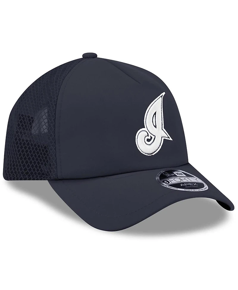 New Era Men's Navy Cleveland Indians 2026 Batting Practice Alternate Apex 9FORTY Adjustable Hat