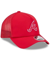 New Era Men's Atlanta Braves 2026 Batting Practice Apex 9FORTY Adjustable Trucker Hat