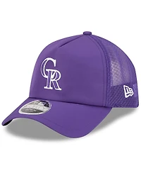 New Era Men's Colorado Rockies 2026 Batting Practice Apex 9FORTY Adjustable Trucker Hat