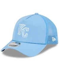 New Era Men's Light Blue Kansas City Royals 2026 Batting Practice Apex 9FORTY Adjustable Trucker Hat