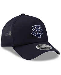 New Era Men's Navy Minnesota Twins 2026 Batting Practice Apex 9FORTY Adjustable Trucker Hat