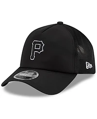 New Era Men's Black Pittsburgh Pirates 2026 Batting Practice Apex 9FORTY Adjustable Trucker Hat