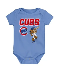 Outerstuff Baby Boys and Girls 3-Piece Chicago Cubs Home Plate Creeper Set